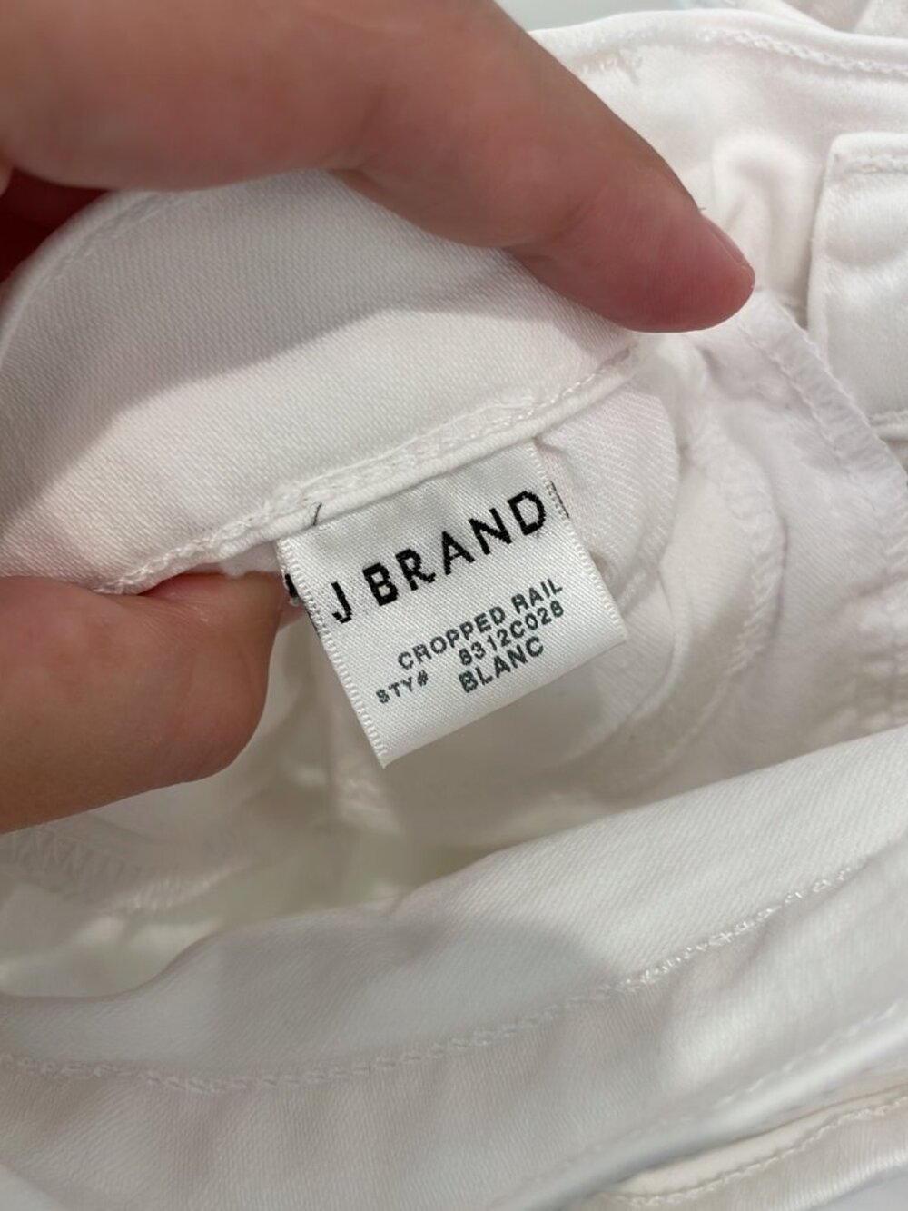 J Brand White Denim Jeans “Cropped Rail” Discontinued Size 29 - Picture 6 of 7